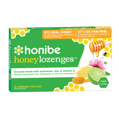 Honibe Honey Lozenges Immune Boost With Echinacea Zinc & Vitamin C