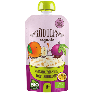 Rudolfs Organic Mango Passion Oat Porridge