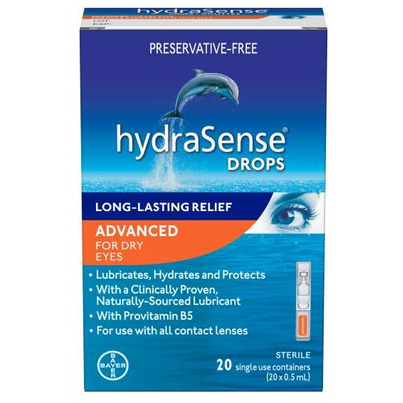 HydraSense Advanced Eye Drops Vials Preservative Free With Provitamin B5