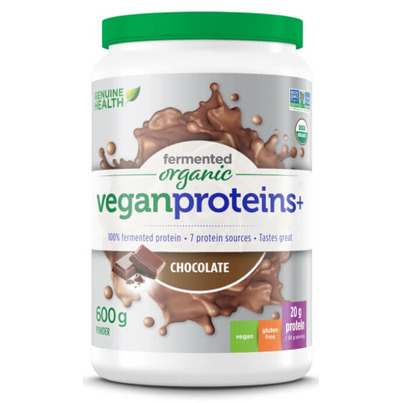 Genuine Health Fermented Organic Vegan Proteins+ Chocolate