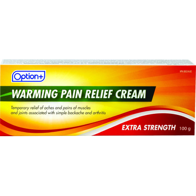 Option+ Warming Pain Relief Cream Extra Strength