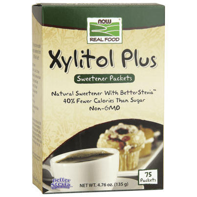 NOW Real Food Xylitol Plus Sweetener Packets