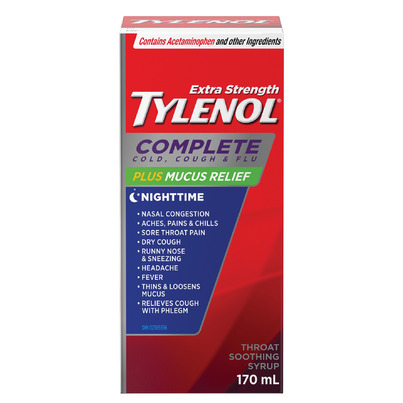 Tylenol Extra Strength Complete Cold, Cough & Flu Plus Mucus Relief Night