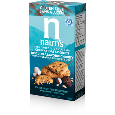 Nairn's Gluten Free Chunky Oat Cookies Dark Chocolate And Coconut