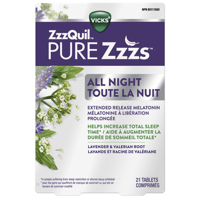 Vicks ZzzQuil PureZzzs All Night Extended Release Melatonin Tablet
