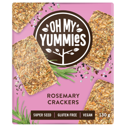 Oh My Yummies Superfood Crackers Rosemary