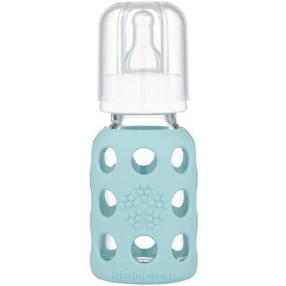 Lifefactory Glass Baby Bottle With Silicone Sleeve Mint
