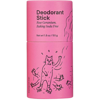 Meow Meow Tweet Deodorant Stick Baking Soda Free Rose Geranium