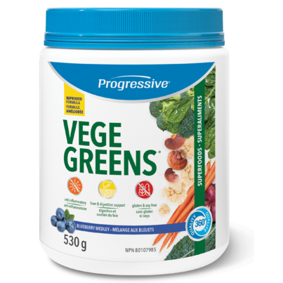 Progressive VegeGreens Green Food Supplement Blueberry Medley