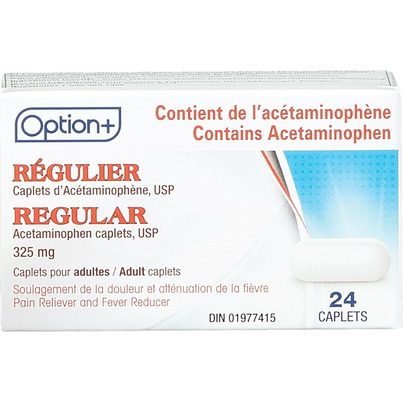 Option+ Regular Acetaminophen 325mg