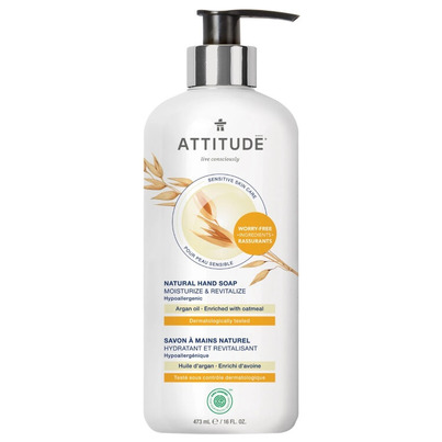 ATTITUDE Sensitive Skin Hand Soap Moisturize And Revitalize Argan