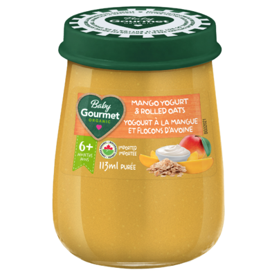 Baby Gourmet Organic Jar Mango Yogurt & Rolled Oats