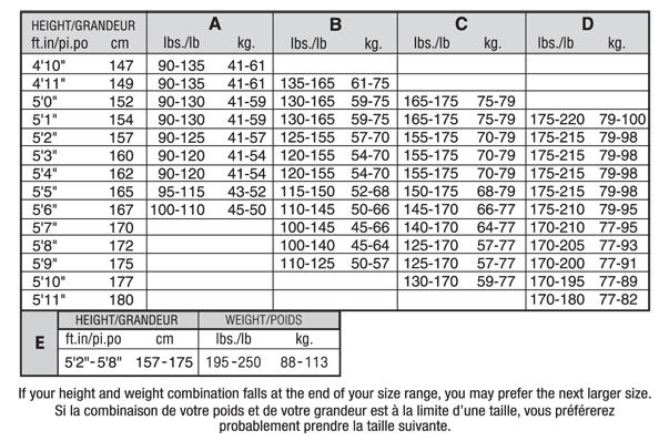 Soffe Silkies Size Chart
