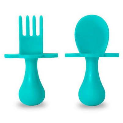 Grabease First Spoon And Fork Set Teal