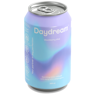 Daydream Blackberry Chai Sparkling Water Infused With Hemp & Adaptogens
