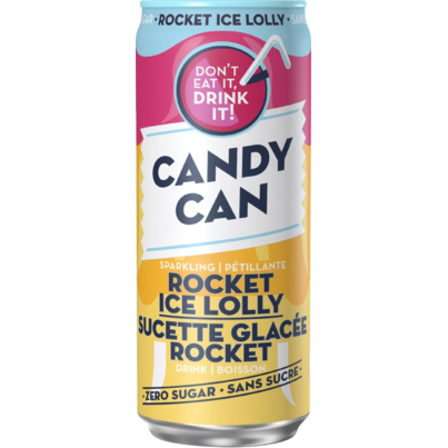 Candy Can Zero Sugar Sparkling Drink Rocket Ice Lolly