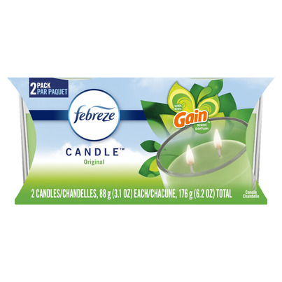 Febreze Odor-Eliminating 2-Wick Mini Candle 2-Pack Gain Original Scent