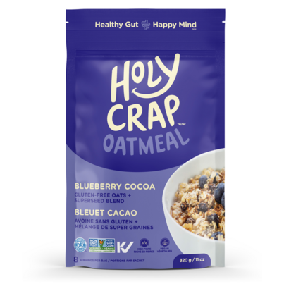 Holy Crap Blueberry Cocoa Gluten Free Oatmeal