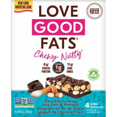 Love Good Fats Chewy Nutty Dark Chocolate Sea Salt Almond