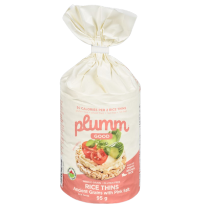 Plum.M.Good Organic Ancient Grains Rice Thins With Pink Salt