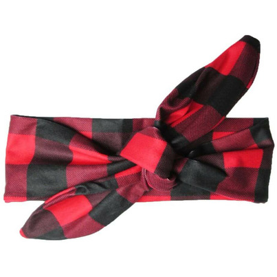 Baby Wisp Top Knot Headband Canadiana Red And Black