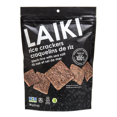Laiki Black Rice Crackers With Sea Salt