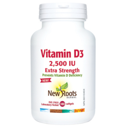 New Roots Herbal Vitamin D3 2,500 IU Extra Strength