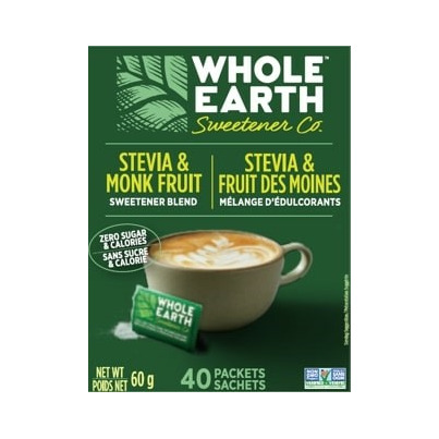 Whole Earth Stevia & Monk Fruit Packets