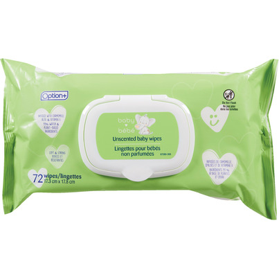 Option+ Unscented Baby Wipes