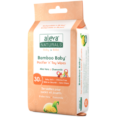 Aleva Naturals Bamboo Baby Pacifier & Toy Wipes