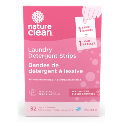 Nature Clean Laundry Detergent Strips Wildflower