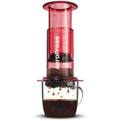 Aeropress Clear Coffee Maker Red