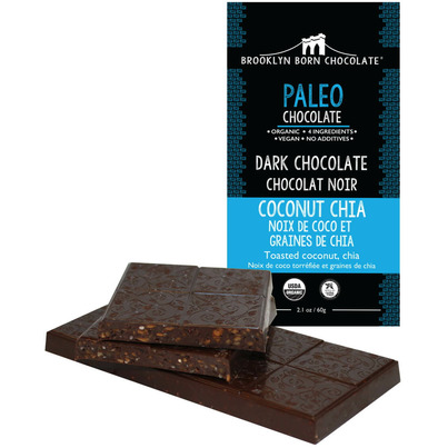 Brooklyn Born Chocolate Coconut Chia Paleo Dark Chocolate