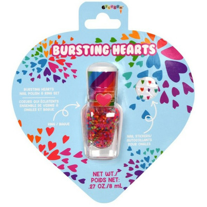 IScream Nail Polish Heart Ring Nail Stickers Bursting Hearts