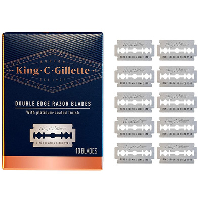 Gillette King C. Men's Double Edge Safety Razor Blades
