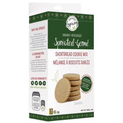 Second Spring Sprouted Foods Sprouted Shortbread Cookie Mix