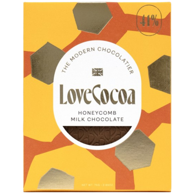 Love Cocoa Milk Chocolate Bar Honeycomb