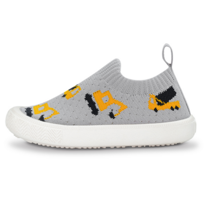 Jan & Jul Graphic Knit Shoes Grey Construction
