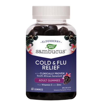 Nature's Way Sambucus Cold & Flu Relief Adult Gummies