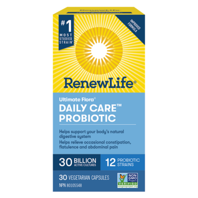 Renew Life Ultimate Flora Daily Care Probiotic 30 Billion Active Cultures
