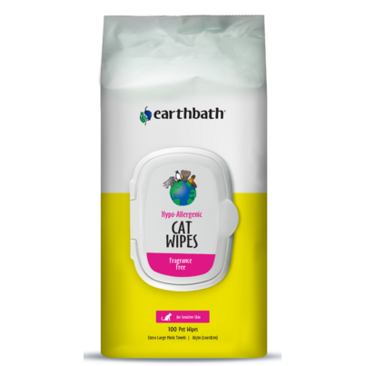 Earthbath Hypo-Allergenic Grooming Wipes Fragrance Free For Cats
