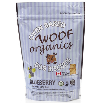 Woof Organics Oven Baked Biscuits Blueberry