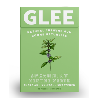 Glee Gum Spearmint Sweetened With Cane Xylitol