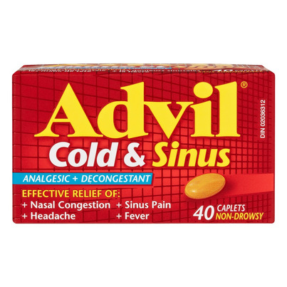 Advil Cold & Sinus Caplets Non-Drowsy 40 Pack
