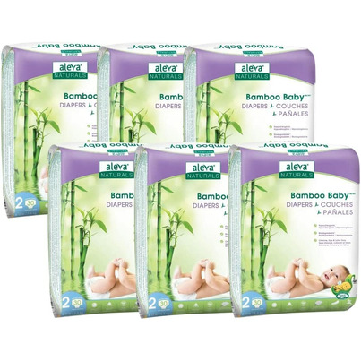 Aleva Naturals Bamboo Baby Diapers Economy Pack