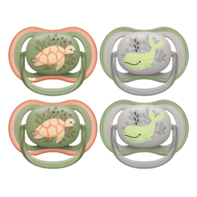 Philips AVENT Ultra Air Pacifier Orange Turtle And Green Whale