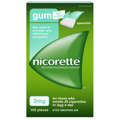Nicorette Gum Nicotine Spearmint Flavour 2 Mg