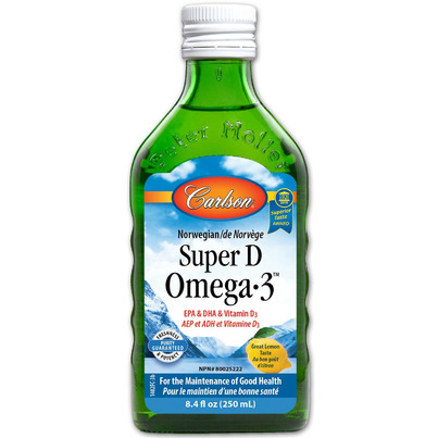 Carlson Super D Omega-3 Cod Liver Oil Lemon Flavour