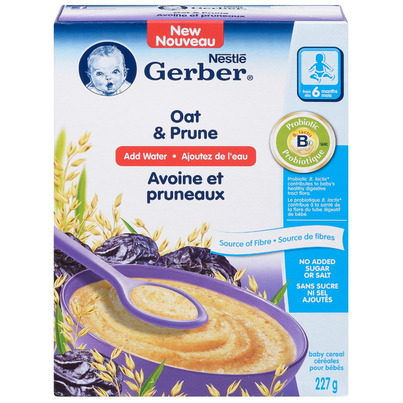 Gerber Baby Cereal Oat & Prune 6 Months+