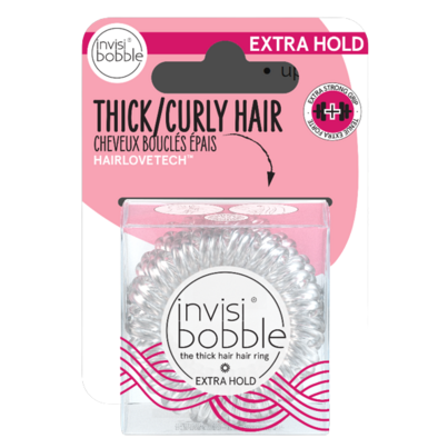 Invisibobble Extra Hold Hair Rings Crystal Clear